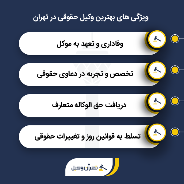 چگونه بهترین وکیل حقوقی در تهران را انتخاب کنیم؟