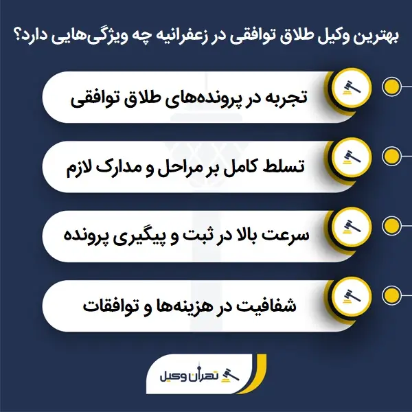 لیست 10 وکیل برتر طلاق توافقی در زعفرانیه + اطلاعات کامل