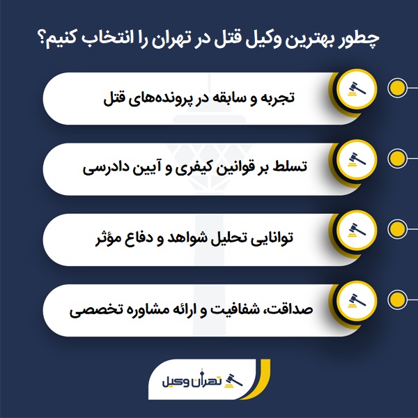 به دنبال وکیل قتل در تهران در نزدیکی خود هستید؟