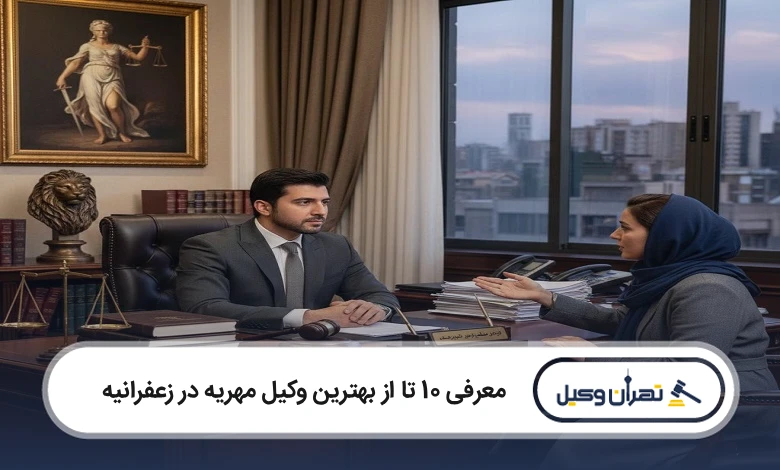 هترین وکیل مهریه در زعفرانیه