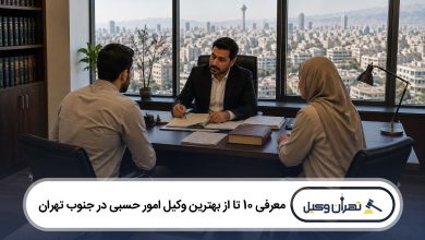 معرفی 10 تا از بهترین وکیل امور حسبی در جنوب تهران