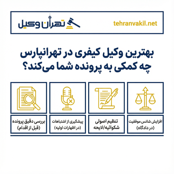 لیست 10 تا از بهترین وکلای کیفری در تهرانپارس + مشخصات
