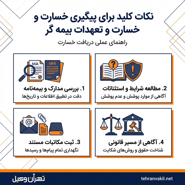 راهنمای سریع انواع دعاوی بیمه ای و نکات کلیدی هرکدام