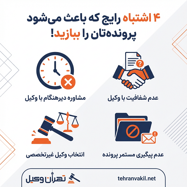اشتباهاتی که باعث باخت قطعی در دعاوی حقوقی می شوند!
