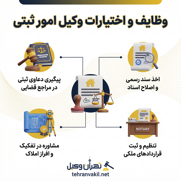 حوزههای تخصصی وکیل امور ثبتی