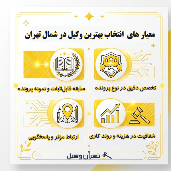 بهترین وکیل در شمال تهران