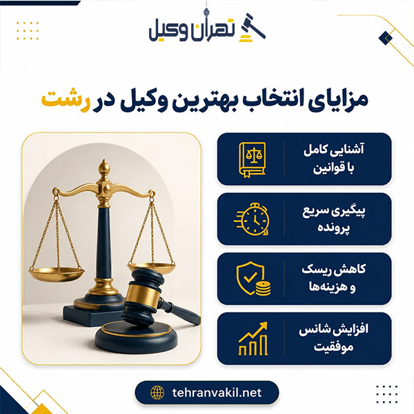 نقش بهترین وکیل رشت در حل پروندهها